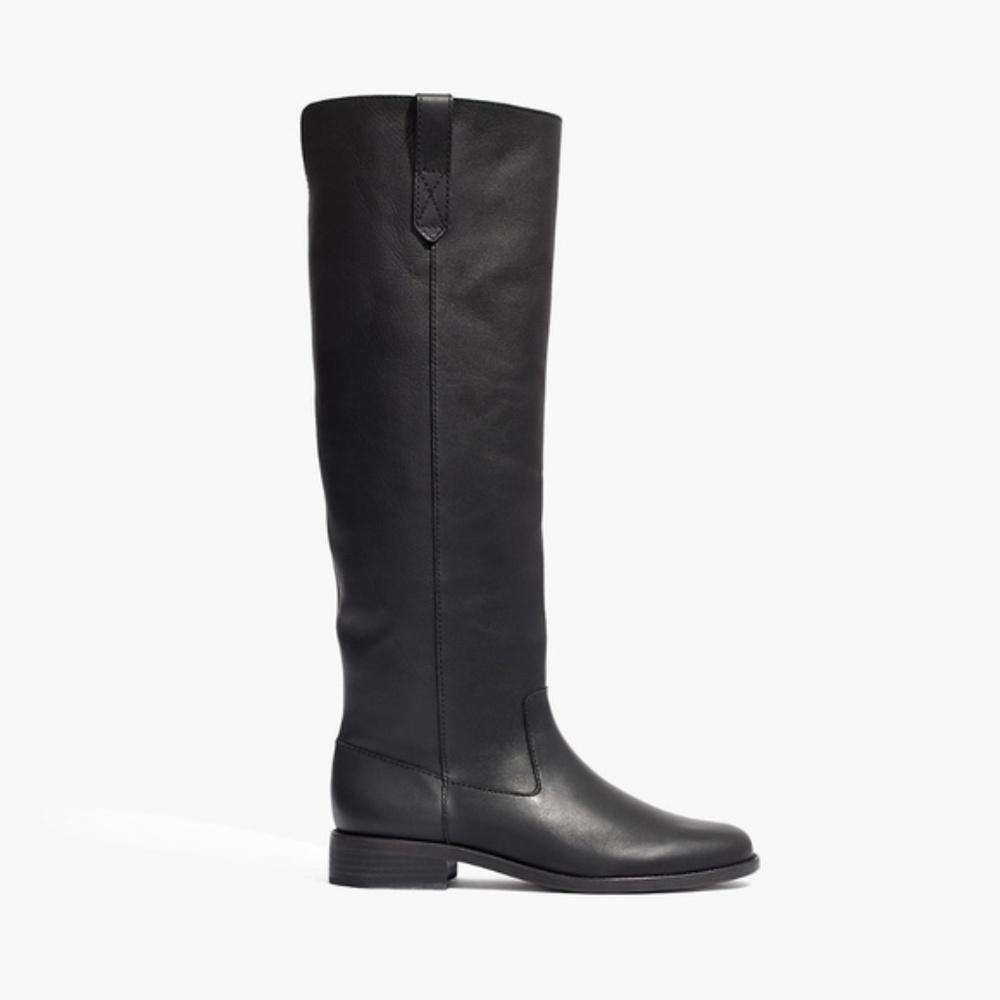 Madewell Black Leather Allie Knee-High Boot 7.5
